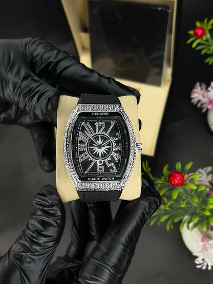 Denvosi Luxury Diamond Studded Strap Men’s Watch Elegant Durable Stylish Premium Choice For Parties Daily Wear And Special Occasions (Without Box)